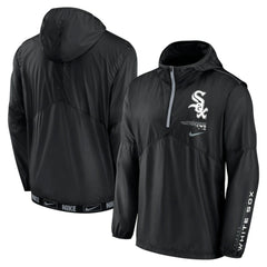 Chicago White Sox Authentic Night Game Performance Half-Zip Windbreaker Black