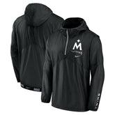 Minnesota Twins Authentic Night Game Performance Half-Zip Windbreaker Black