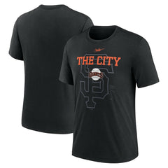 San Francisco Giants Rewind Retro Tri-Blend T-Shirt Black