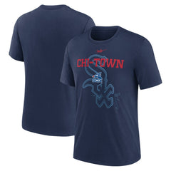 Chicago White Sox Rewind Retro Tri-Blend T-Shirt Navy