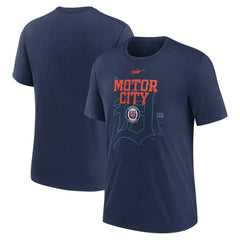 Detroit Tigers Rewind Retro Tri-Blend T-Shirt Navy