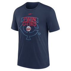 Minnesota Twins Rewind Retro Tri-Blend T-Shirt Navy