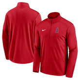 Los Angeles Angels Agility Pacer Lightweight Performance Half-Zip Top Red