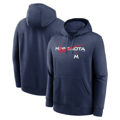 Minnesota Twins 2023 Swoosh Neighborhood Pullover Hoodie Navy