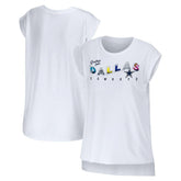 Dallas Cowboys WEAR by Erin Andrews Women's Greetings From Muscle T-Shirt - White for sale