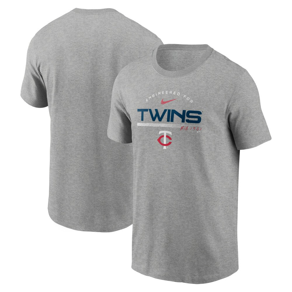 Minnesota Twins Team Engineered Performance T-Shirt Heather Gray
