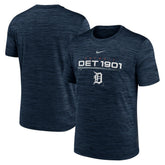 Detroit Tigers Wordmark Velocity Performance T-Shirt Navy