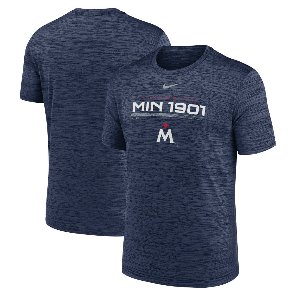 Minnesota Twins Wordmark Velocity Performance T-Shirt Navy