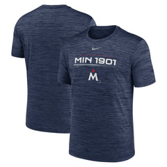 Minnesota Twins Wordmark Velocity Performance T-Shirt Navy