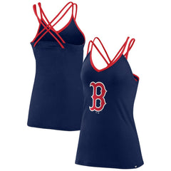Boston Red Sox Women's Barrel It Up Cross Back V-Neck Tank Top Navy