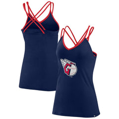 Cleveland Guardians Women's Barrel It Up Cross Back V-Neck Tank Top Navy