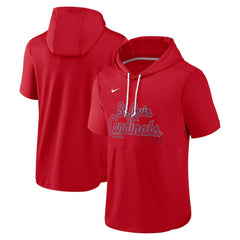 St. Louis Cardinals Springer Short Sleeve Team Pullover Hoodie Red