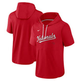 Washington Nationals Springer Short Sleeve Team Pullover Hoodie Red