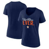 Houston Astros Women's Mother's Day V-Neck T-Shirt Navy