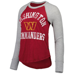Washington Commanders Touch Women's Waffle Raglan Lightweight Long Sleeve T-Shirt - Burgundy for sale