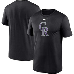 Colorado Rockies Big & Tall Logo Legend Performance T-Shirt Black