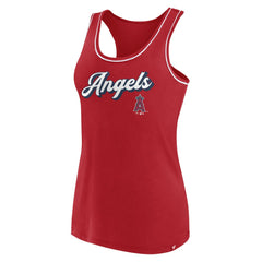 Los Angeles Angels Women's Wordmark Logo Racerback Tank Top Red