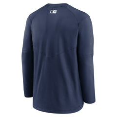 Tampa Bay Rays Authentic Collection Logo Performance Long Sleeve T-Shirt Navy