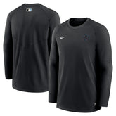 Miami Marlins Authentic Collection Logo Performance Long Sleeve T-Shirt Black