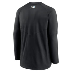Miami Marlins Authentic Collection Logo Performance Long Sleeve T-Shirt Black