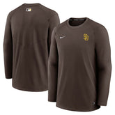 San Diego Padres Authentic Collection Logo Performance Long Sleeve T-Shirt Brown