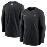 Colorado Rockies Authentic Collection Logo Performance Long Sleeve T-Shirt Black