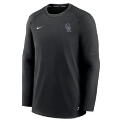 Colorado Rockies Authentic Collection Logo Performance Long Sleeve T-Shirt Black