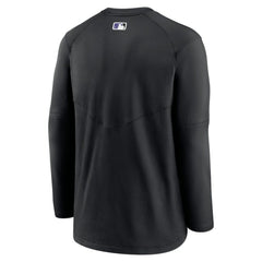 Colorado Rockies Authentic Collection Logo Performance Long Sleeve T-Shirt Black