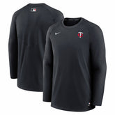 Minnesota Twins Authentic Collection Logo Performance Long Sleeve T-Shirt Navy