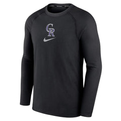 Colorado Rockies Authentic Collection Game Raglan Performance Long Sleeve T-Shirt Black