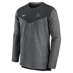 Miami Marlins Authentic Collection Game Time Performance Half-Zip Top Black
