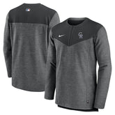 Colorado Rockies Authentic Collection Game Time Performance Half-Zip Top Black