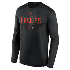 Baltimore Orioles Authentic Collection Team Logo Legend Performance Long Sleeve T-Shirt Black