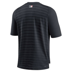 Cleveland Guardians Authentic Collection Pregame Raglan Performance V-Neck T-Shirt Navy