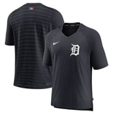 Detroit Tigers Authentic Collection Pregame Raglan Performance V-Neck T-Shirt Navy