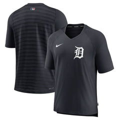 Detroit Tigers Authentic Collection Pregame Raglan Performance V-Neck T-Shirt Navy