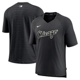 Chicago White Sox Authentic Collection Pregame Raglan Performance V-Neck T-Shirt Black