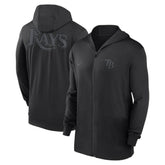 Tampa Bay Rays Authentic Collection Travel Performance Lightweight Full-Zip Hoodie Black