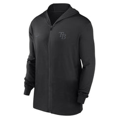 Tampa Bay Rays Authentic Collection Travel Performance Lightweight Full-Zip Hoodie Black