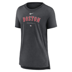 Boston Red Sox Women's Authentic Collection Early Work Tri-Blend T-Shirt Heather Charcoal