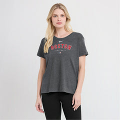 Boston Red Sox Women's Authentic Collection Early Work Tri-Blend T-Shirt Heather Charcoal