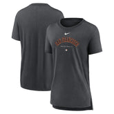 San Francisco Giants Women's Authentic Collection Early Work Tri-Blend T-Shirt Heather Charcoal