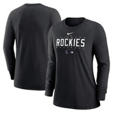 Colorado Rockies Women's Authentic Collection Legend Performance Long Sleeve T-Shirt Black