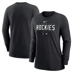 Colorado Rockies Women's Authentic Collection Legend Performance Long Sleeve T-Shirt Black
