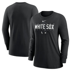 Chicago White Sox Women's Authentic Collection Legend Performance Long Sleeve T-Shirt Black