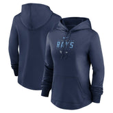 Tampa Bay Rays Women's Authentic Collection Pregame Performance Pullover Hoodie Navy