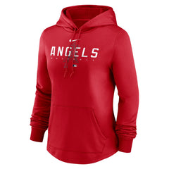 Los Angeles Angels Women's Authentic Collection Pregame Performance Pullover Hoodie Red