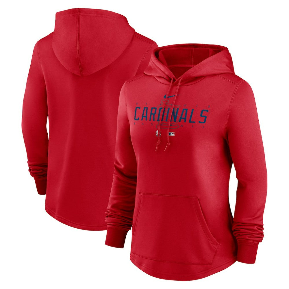 St. Louis Cardinals Women's Authentic Collection Pregame Performance Pullover Hoodie Red