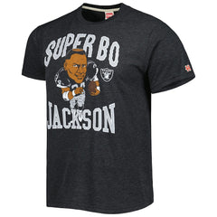Bo Jackson Las Vegas Raiders Homage Unisex Unisex Caricature Retired Player Tri-Blend T-Shirt - Heather Black outlet