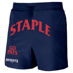 New England Patriots NFL x Staple Throwback Vintage Wash Fleece Shorts - Navy discount